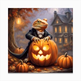 Pumpkins and Dragons Canvas Print
