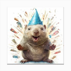 Birthday Wombat 1 Canvas Print