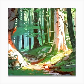 Path In The Woods 1 Canvas Print