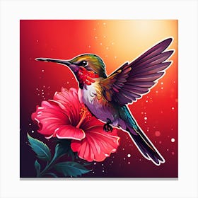 Hummingbird art print Canvas Print