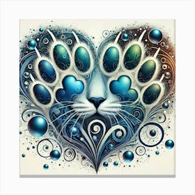 Heart Of A Cat 1 Canvas Print