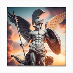 Greek God Statue Canvas Print