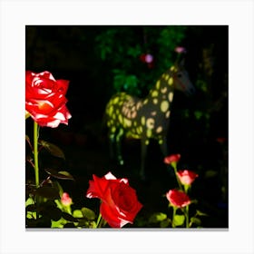 Roses In The Garden Canvas Print