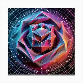 Abstract Geometric Flower Canvas Print