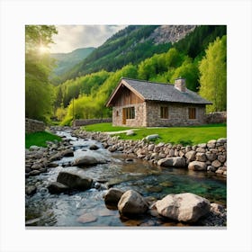 House In The Mountains 7 Canvas Print