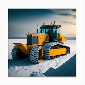 Buldozer Snow (27) Canvas Print