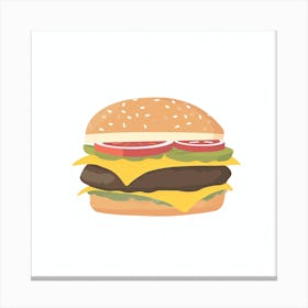 Hamburger Stock Videos & Royalty-Free Footage Canvas Print