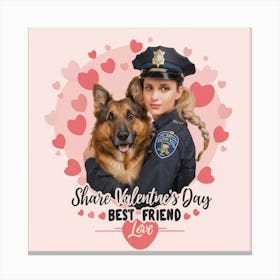 Share Valentine'S Day Best Friend Canvas Print