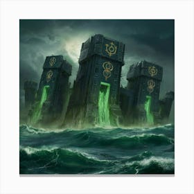 Towers Of Abyss 1 Canvas Print