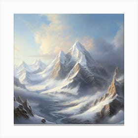 Snowy Mountains Canvas Print