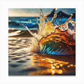 Splashing Water Canvas Print