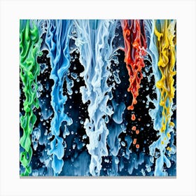 Water Splashes Canvas Print