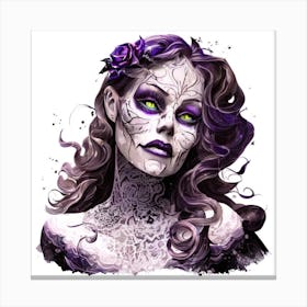 Day Of The Dead Woman Canvas Print