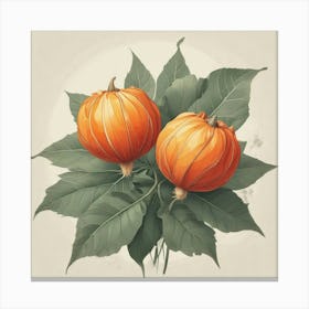 Two Pumpkins Canvas Print