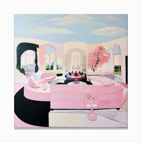 Pink Living Room 5 Canvas Print