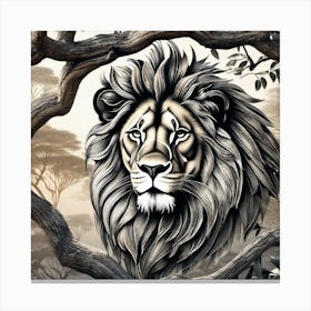 Lion art 2 Canvas Print