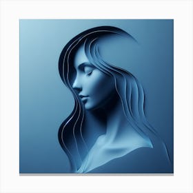 Silhouette a woman 21 Canvas Print