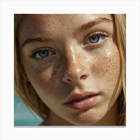 Freckled Face Canvas Print