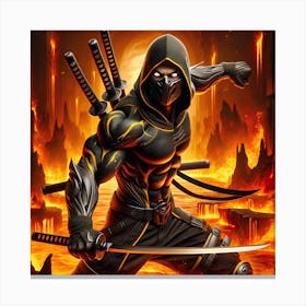 Hellfire Ninja 3 Canvas Print