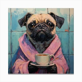 Pug Spa Day 2 Canvas Print