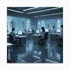 Futuristic Office 6 Canvas Print