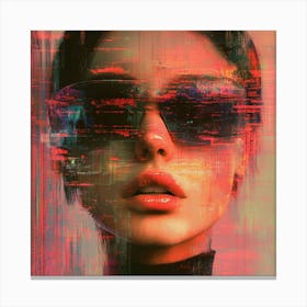 Digital - Woman In Sunglasses Canvas Print