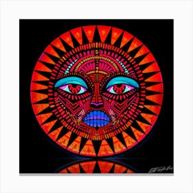Eclipse 8 - Aztec Sun Canvas Print
