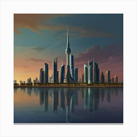 Dubai Skyline Canvas Print