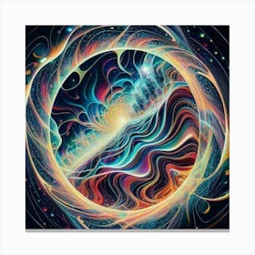 Interstellar laser light line pattern abstract art 13 Canvas Print