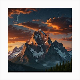 Sunset In The Mountains 27 Canvas Print