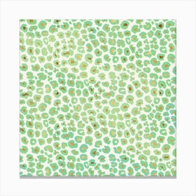 Green Leopard Print Canvas Print