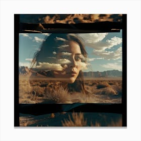 Girl In The Desert 1 Canvas Print