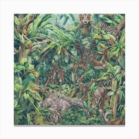 Jungle Animals Canvas Print