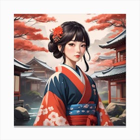 Japanese Girl Canvas Print