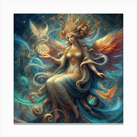 Angel Of The Sky 4 Canvas Print