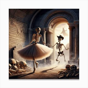Skeleton Dance Canvas Print