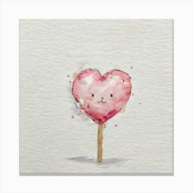 Lollipop Heart 2 Canvas Print