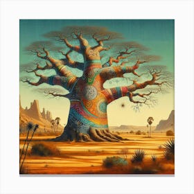 Tribal African Art Baobab 1 Canvas Print