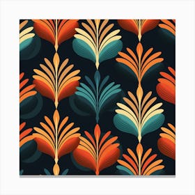 Abstract Floral Pattern 6 Canvas Print