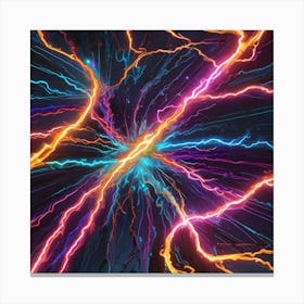 Lightning Bolts explosive Canvas Print