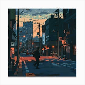 A Free Running Lofi Illustration 1719335432 4 Canvas Print