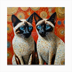 Pair of Siamese cats 1 Canvas Print