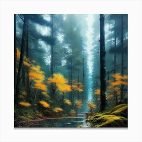 Forest In Autumn 6 Canvas Print