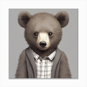 Bear In A Suit Canvas Print