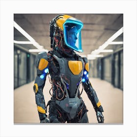 Robot In A Futuristic Setting 1 Canvas Print