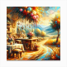 Table In The Countryside Canvas Print