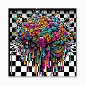 Psychedelic Brain Canvas Print