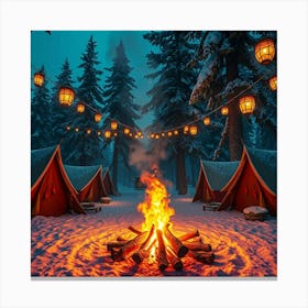 Campfire In The Snow Lienzo