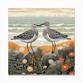 Bird In Nature Grey Plover 3 Canvas Print