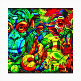 Psychedelic Animals Canvas Print